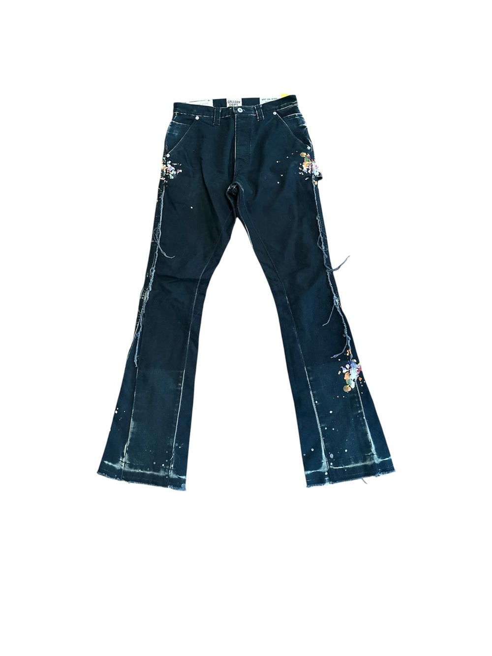 Gallery Dept. Carpenter Flare Black Splattered Paint Jeans